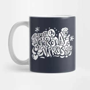 Doodle Corona Virus Mug